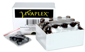 Vivaplex bottles in a travel purse demonstrating leak-resistant convenience benefit