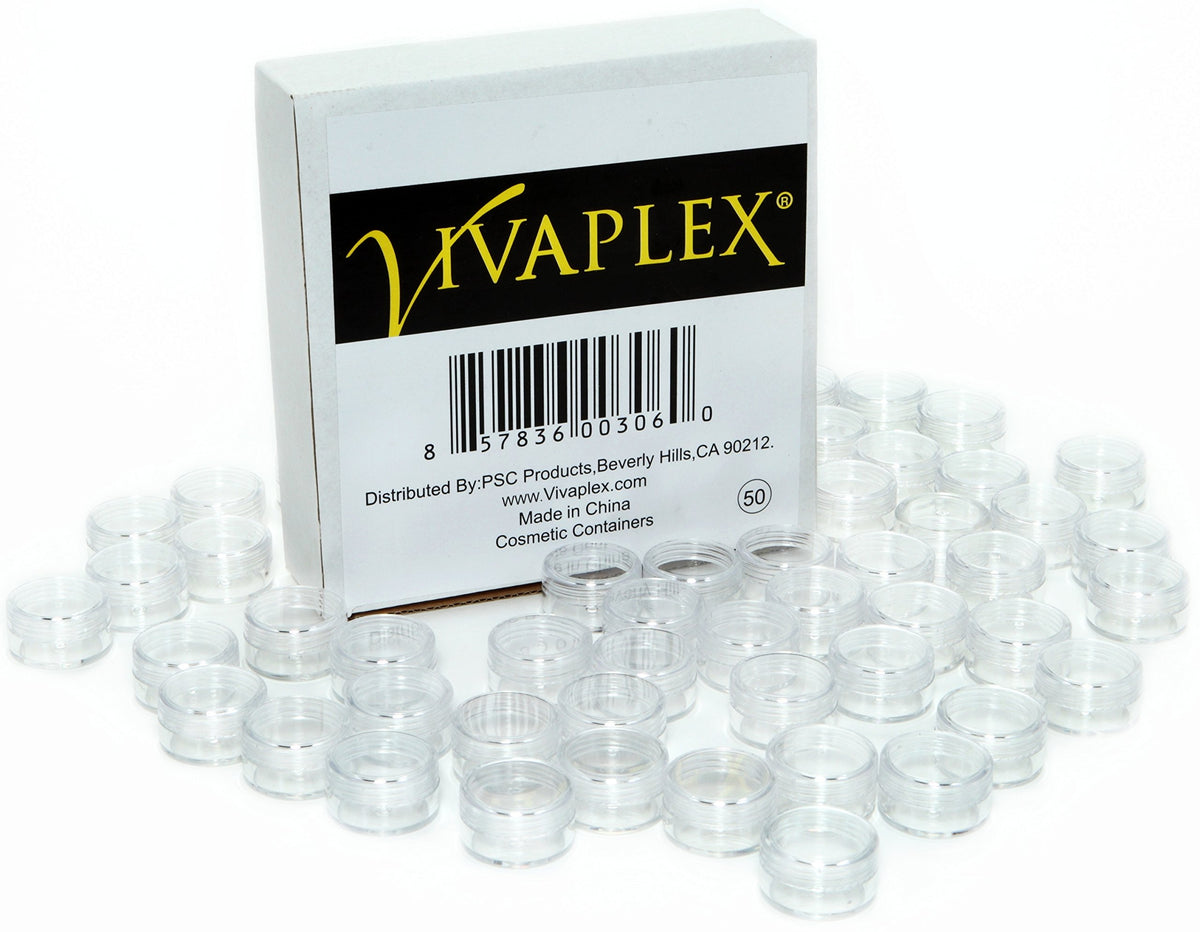Vivaplex jar next to hand for size comparison emphasizing portability