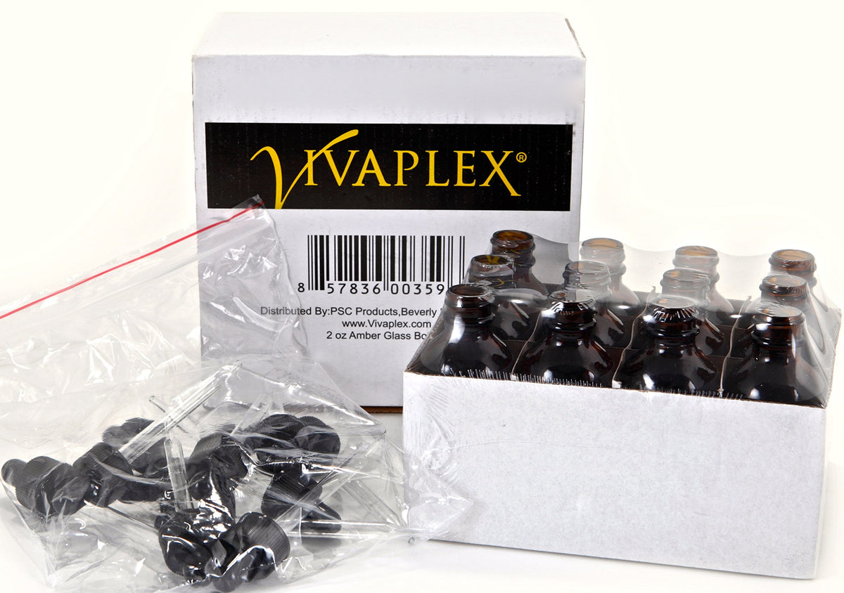 Vivaplex amber glass texture detail highlighting UV-protective tint and durability