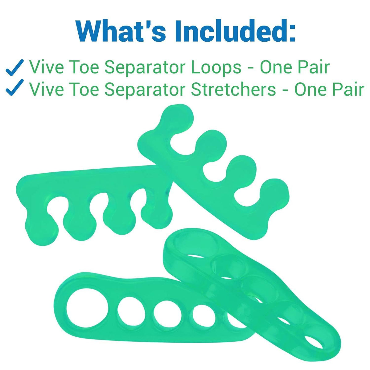ViveSole loop-style toe separator detail for secure toe spacing