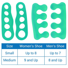 ViveSole separators in a pedicure setting protecting toes comfortably