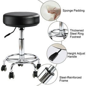 Viviange chrome foot ring and base detail for improved circulation