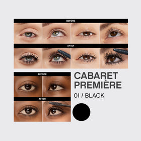 Vivienne Sabó before and after lashes displaying added length and volume
