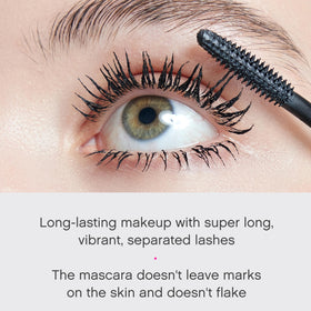 Vivienne Sabó before and after lashes showing lengthened volume