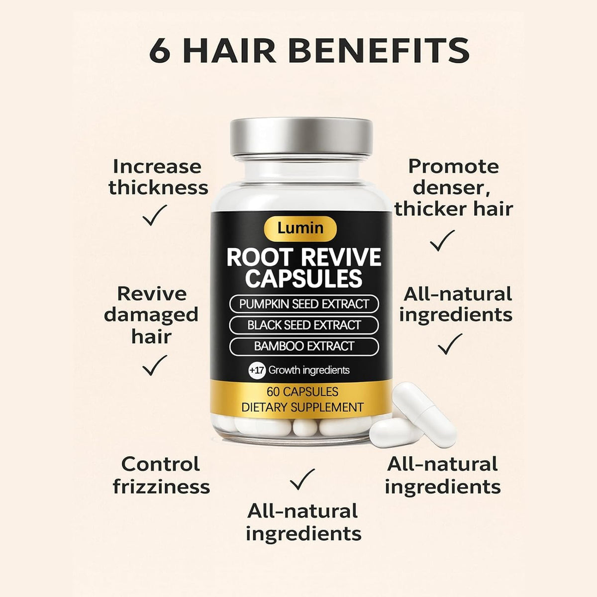 Vivikig supplement pictured with braided hair to show compatibility with protective styles