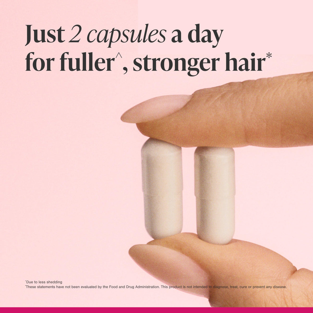 bathroom counter with Viviscal bottle integrated into haircare routine for convenience