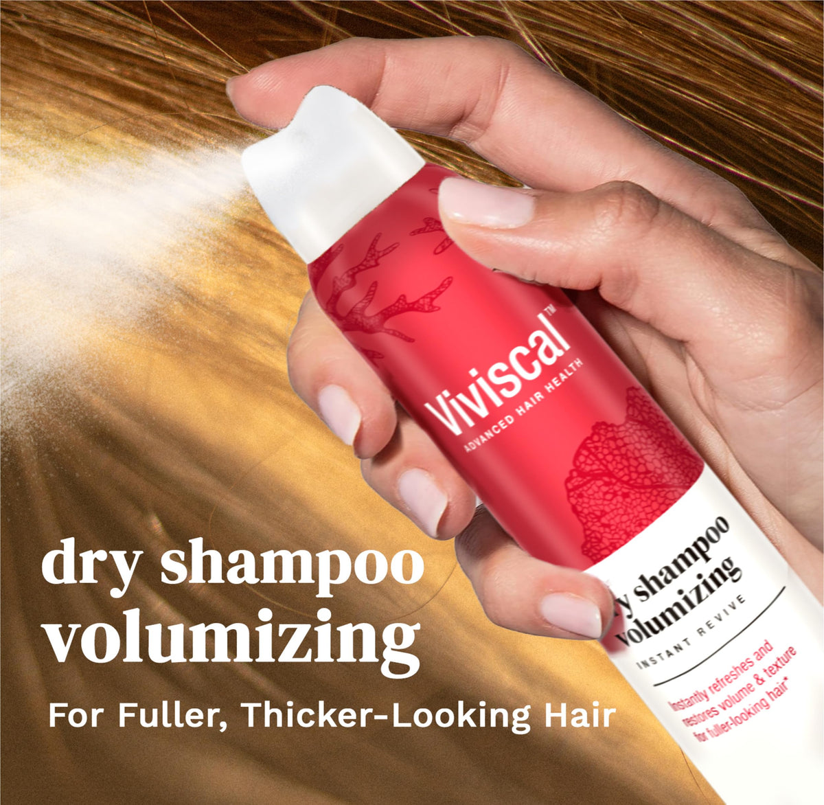 Viviscal spray mist dispersing for quick refresh