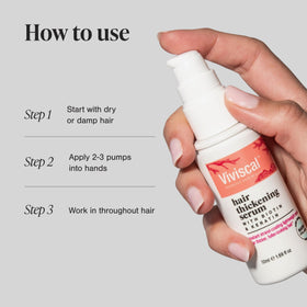Viviscal product label with Biotin Keratin Marine Collagen listed, communicates active benefits