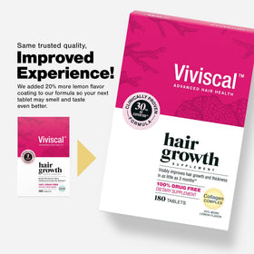Viviscal tablets close-up showing texture and size for easy daily use