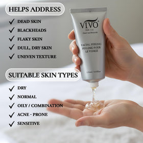 Vivo Per Lei application on face illustrating gentle massage technique and smoother feel