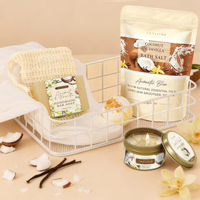 VKTASIMK bath bomb fizzing in tub illustrating indulgent at-home spa benefit