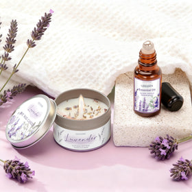 VKTASIMK lavender essential oil bottle highlighting aromatherapy relaxation