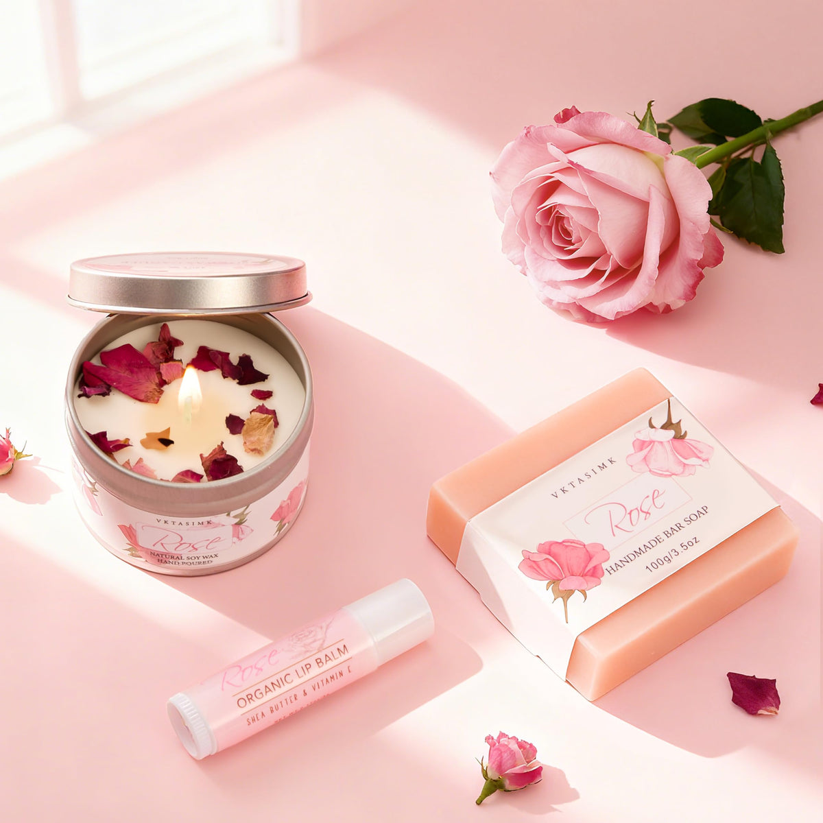 VKTASIMK body lotion and hand cream tubes — long-lasting hydration benefit