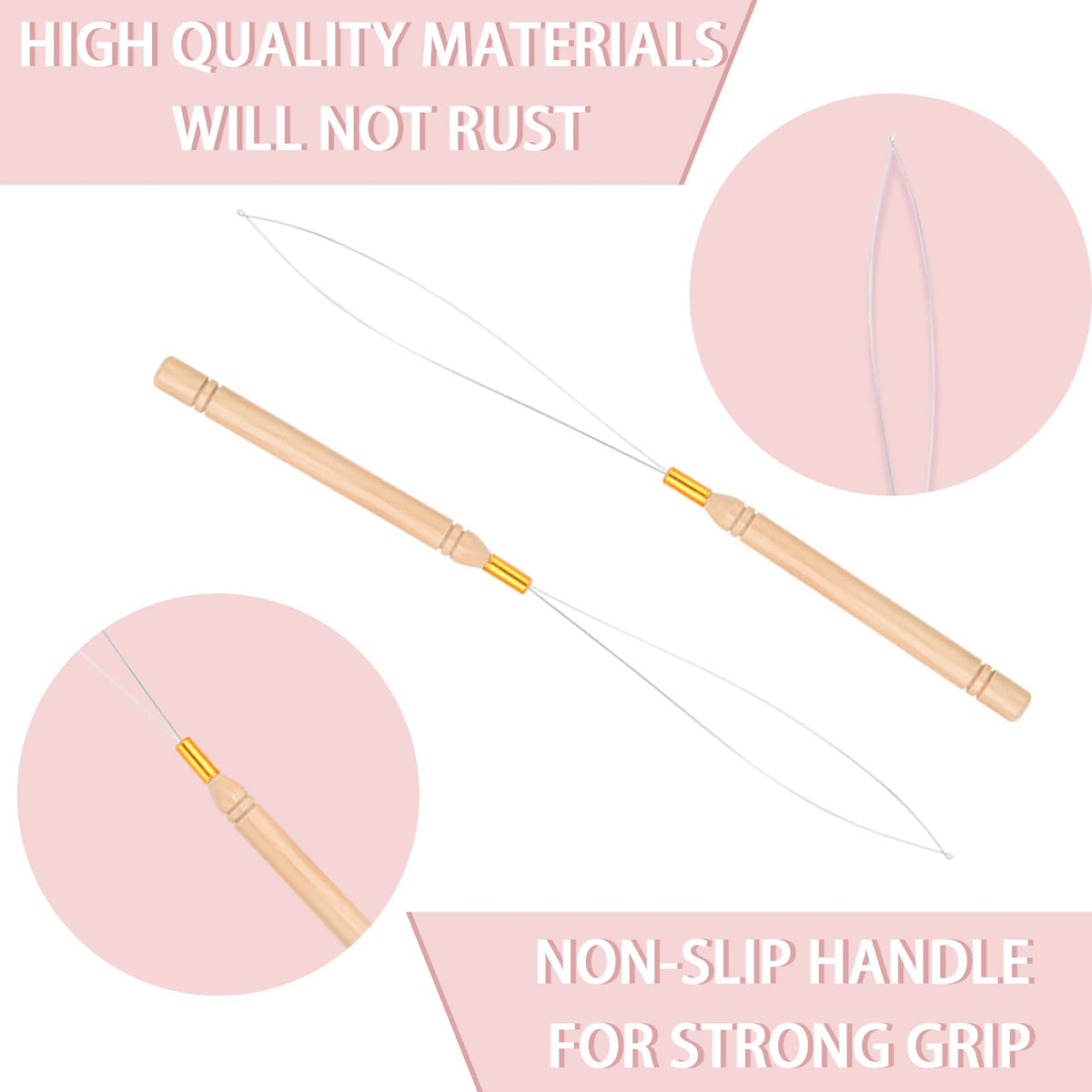 vlasy closeup stainless loop tip highlighting precision and smooth glide