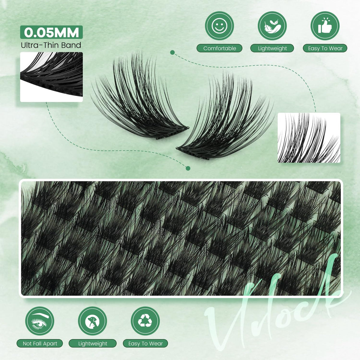 VLVLOCK close-up of ultra-thin clear bands highlighting seamless blend and lightweight comfort