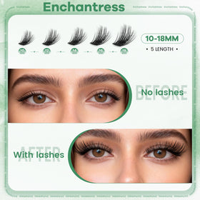 VLVLOCK close-up of 10–18mm lash clusters texture and blend