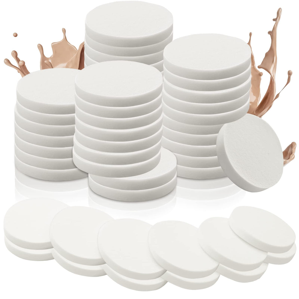 Vmiapxo front packaging showing 48-piece white sponge set and quantity benefit