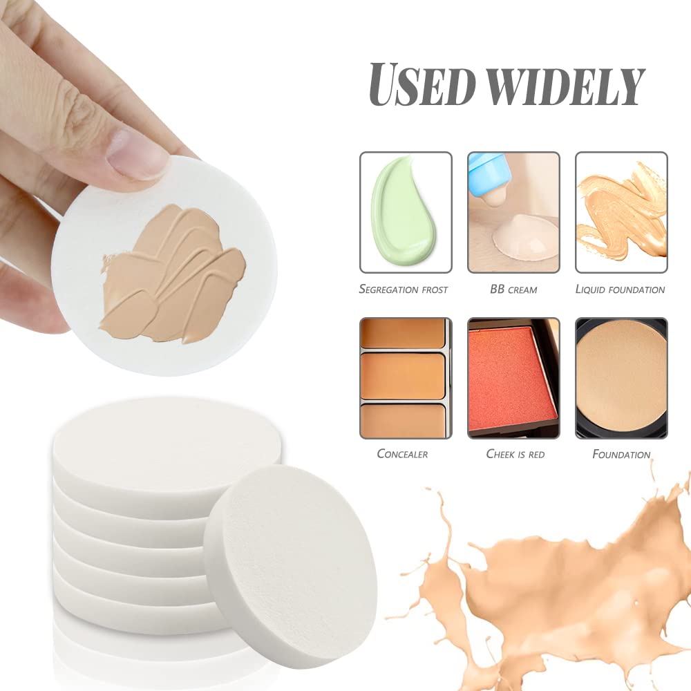 Vmiapxo sponge applying foundation demonstrating smooth, streak-free finish