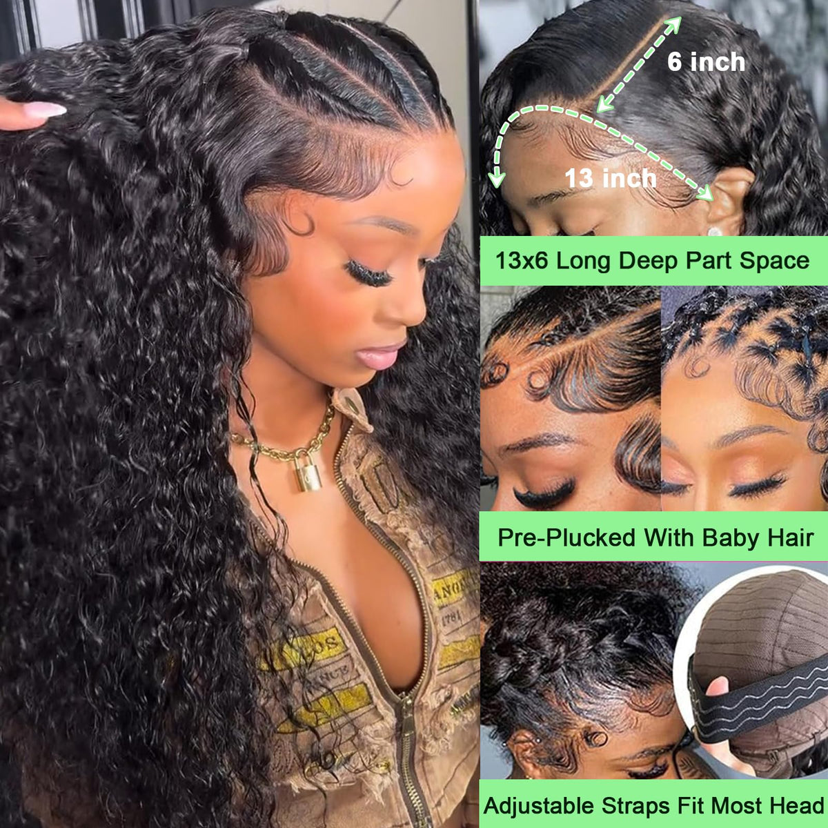 Vnrtkkn close-up of 13x6 HD lace displaying transparent realistic parting benefit