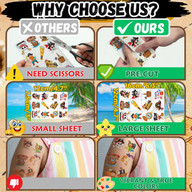 VNXCRAFTIES spread of varied pirate tattoos highlighting design options