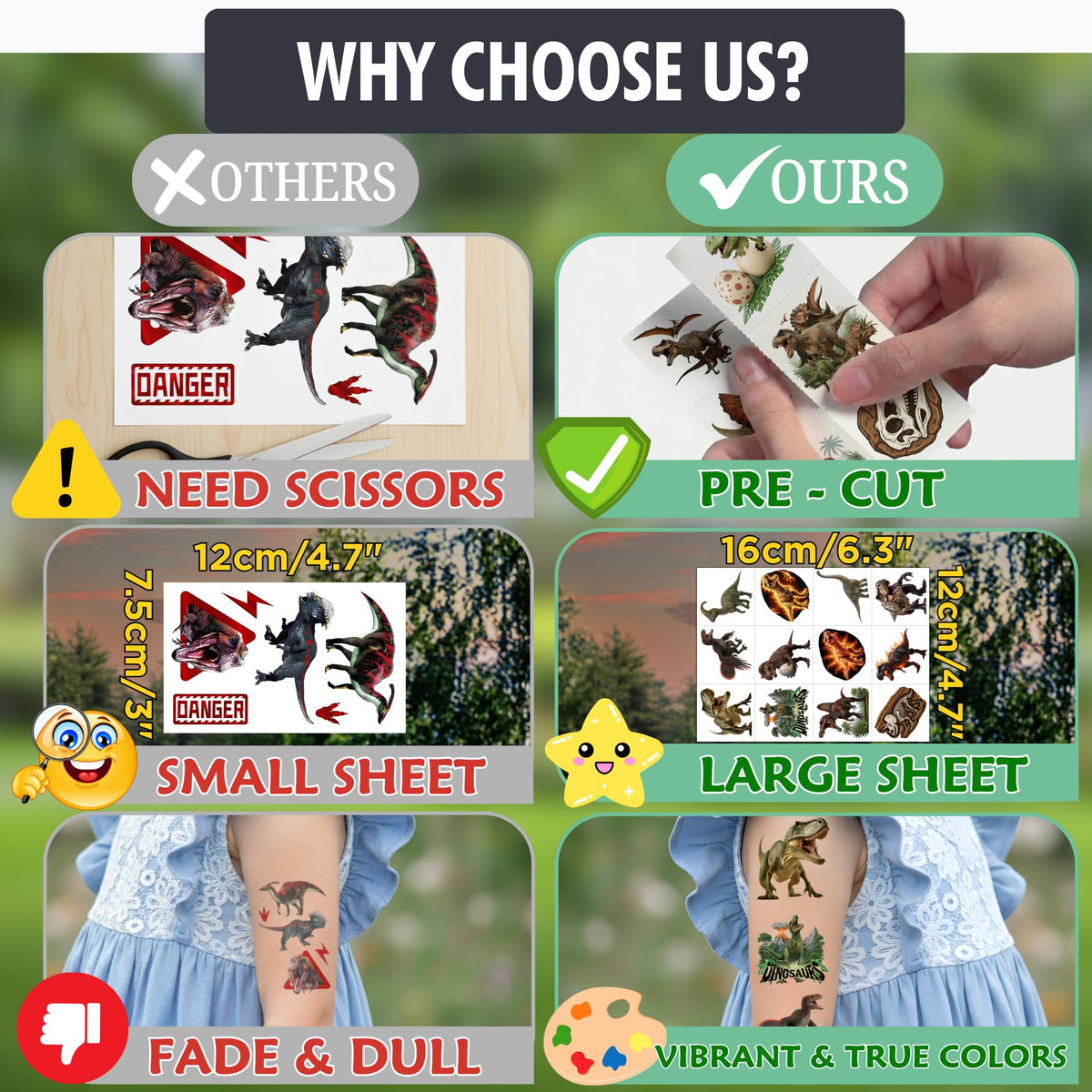 VNXCRAFTIES variety layout displaying multiple dinosaur species for choices and play