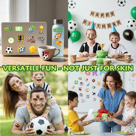 VNXCRAFTIES assortment of player silhouettes and soccer ball graphics on one sheet