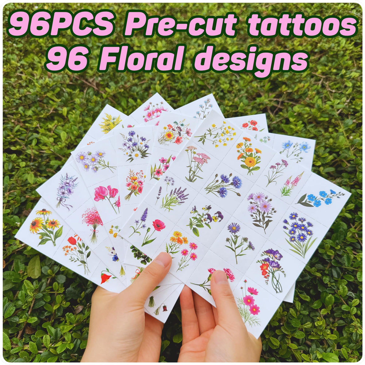 VNXCRAFTIES child wearing a floral temporary tattoo smiling at an event