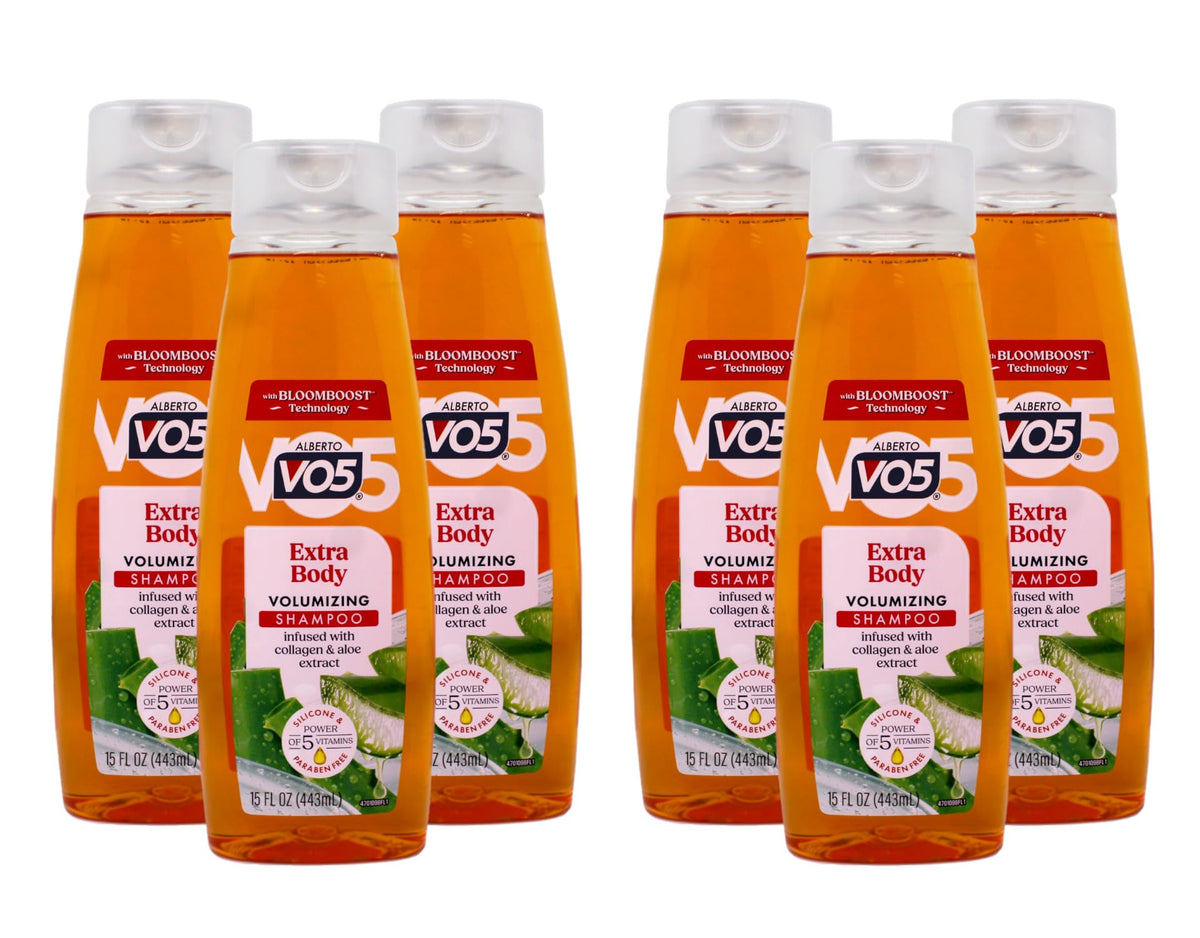 VO5 six‑bottle boxed pack representing economical bulk supply benefit