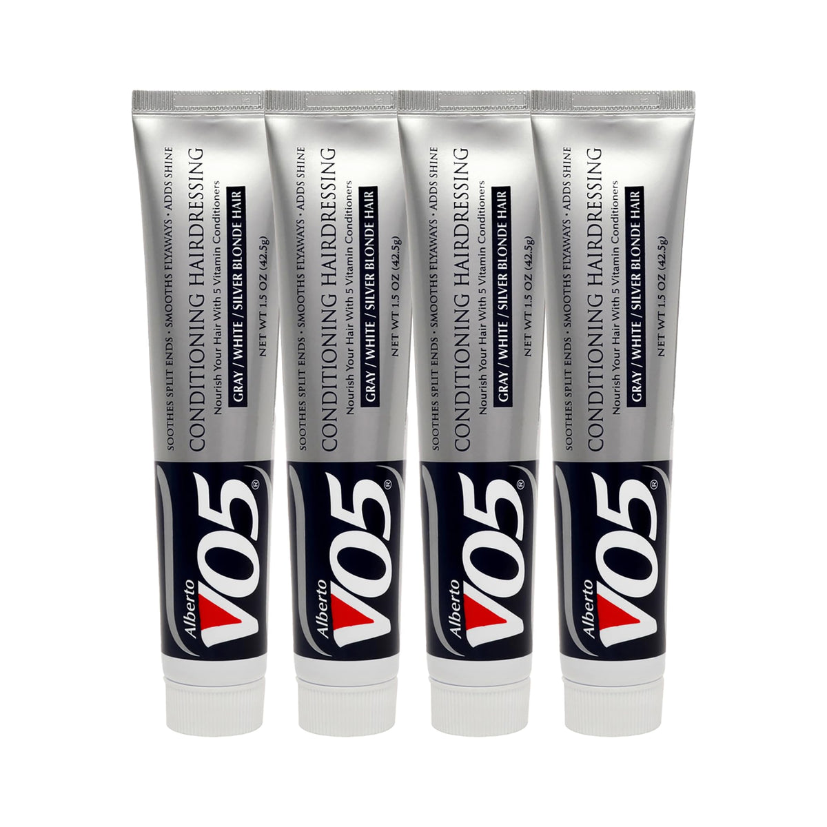 VO5 front bottle showing label and size, emphasizes targeted smoothing benefit