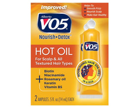 VO5 close-up of single vial label and nozzle for easy application