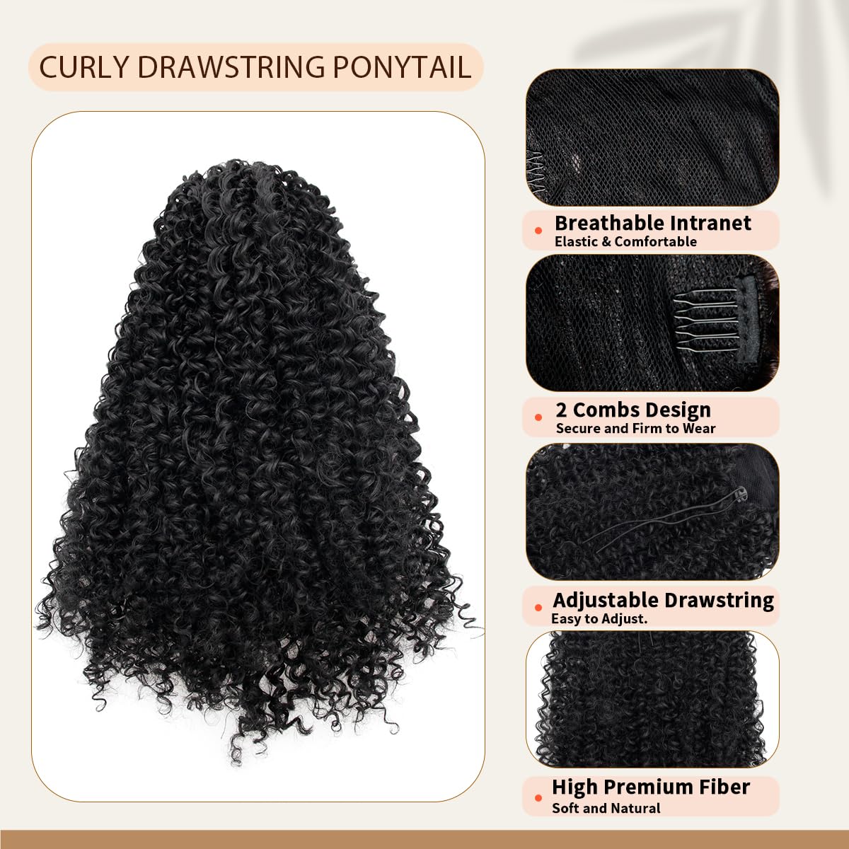 VOBJIKAZE elastic hairnet and hidden drawstring detail for secure fit