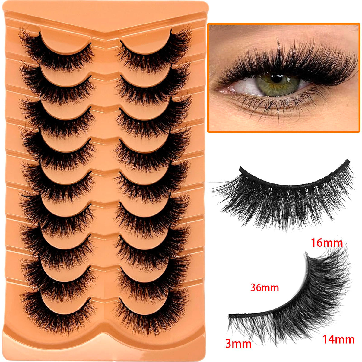 VOCOAK close-up of faux mink texture for soft natural volume