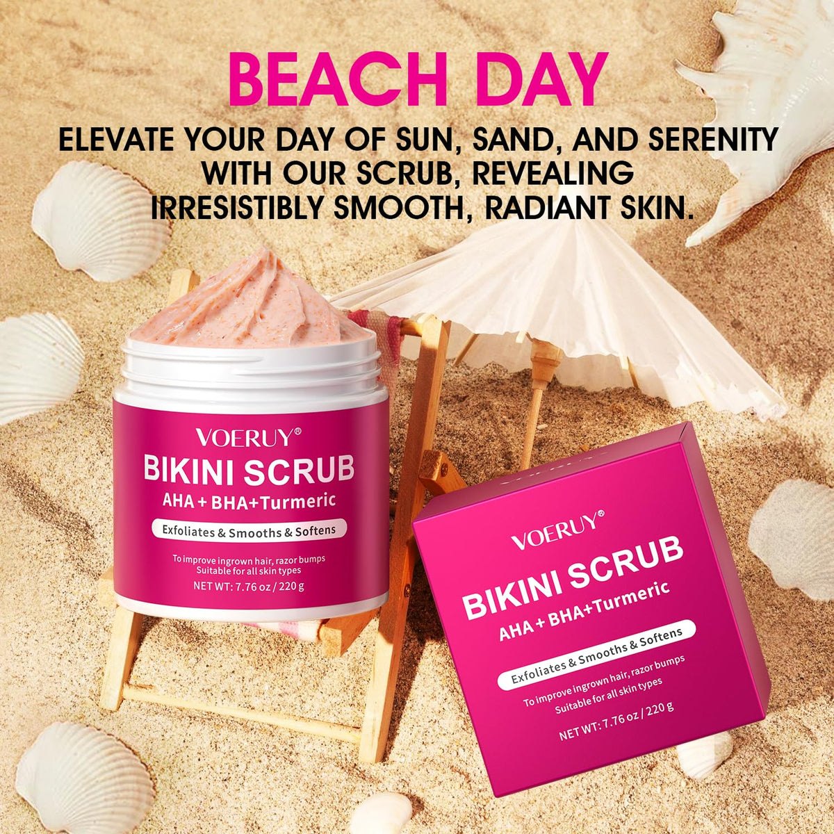 VOERUY gentle application on inner thigh reducing ingrown hair risk