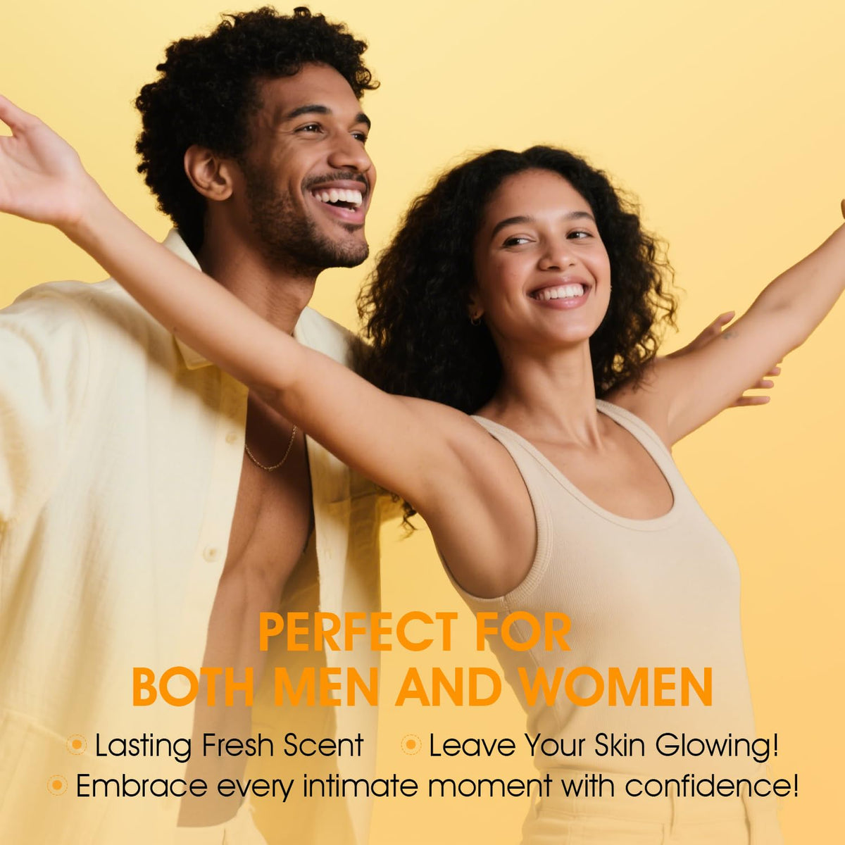 VOERUY lifestyle shot of someone applying soap in shower for underarm care