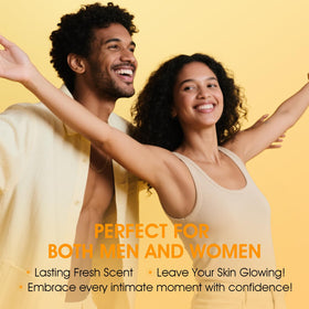 VOERUY lifestyle shot of someone applying soap in shower for underarm care