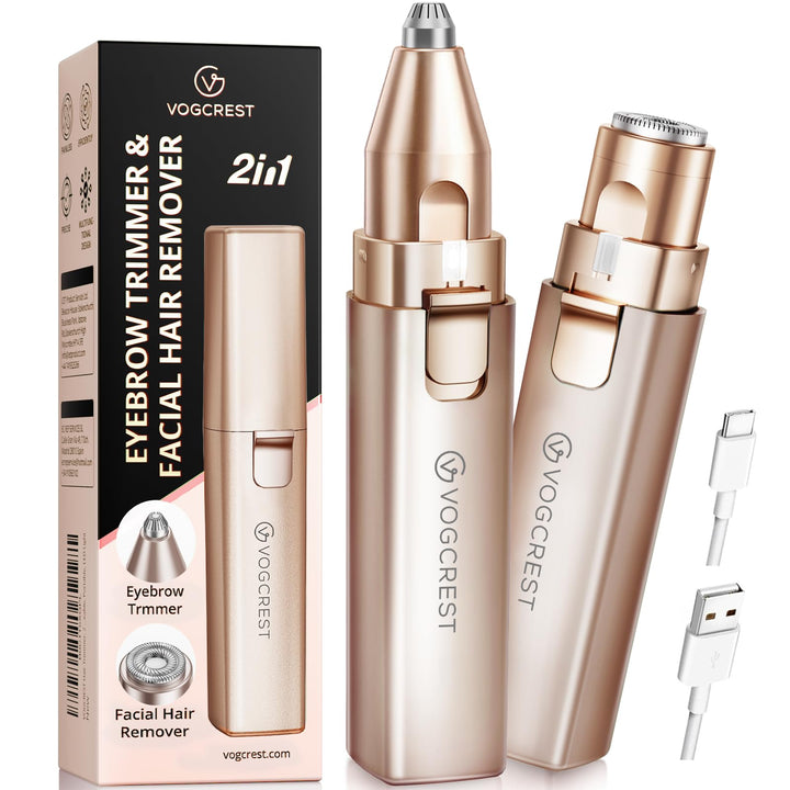 VG VOGCREST front view showing compact shaver and sleek design for portability