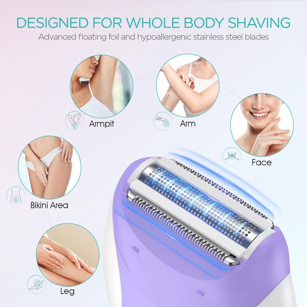 VOGOE massage roller and callus heads showing dual-purpose body care benefits