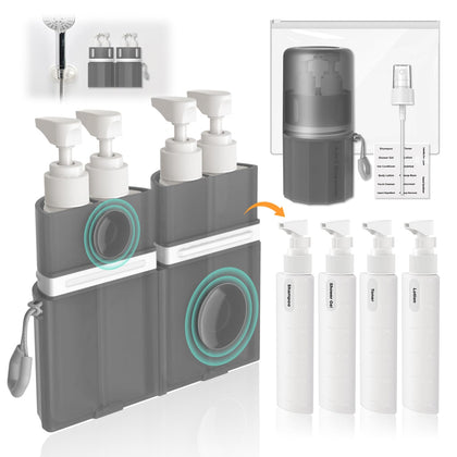 VOGOGE silicone storage box front view showing neat bottle organization and travel convenience