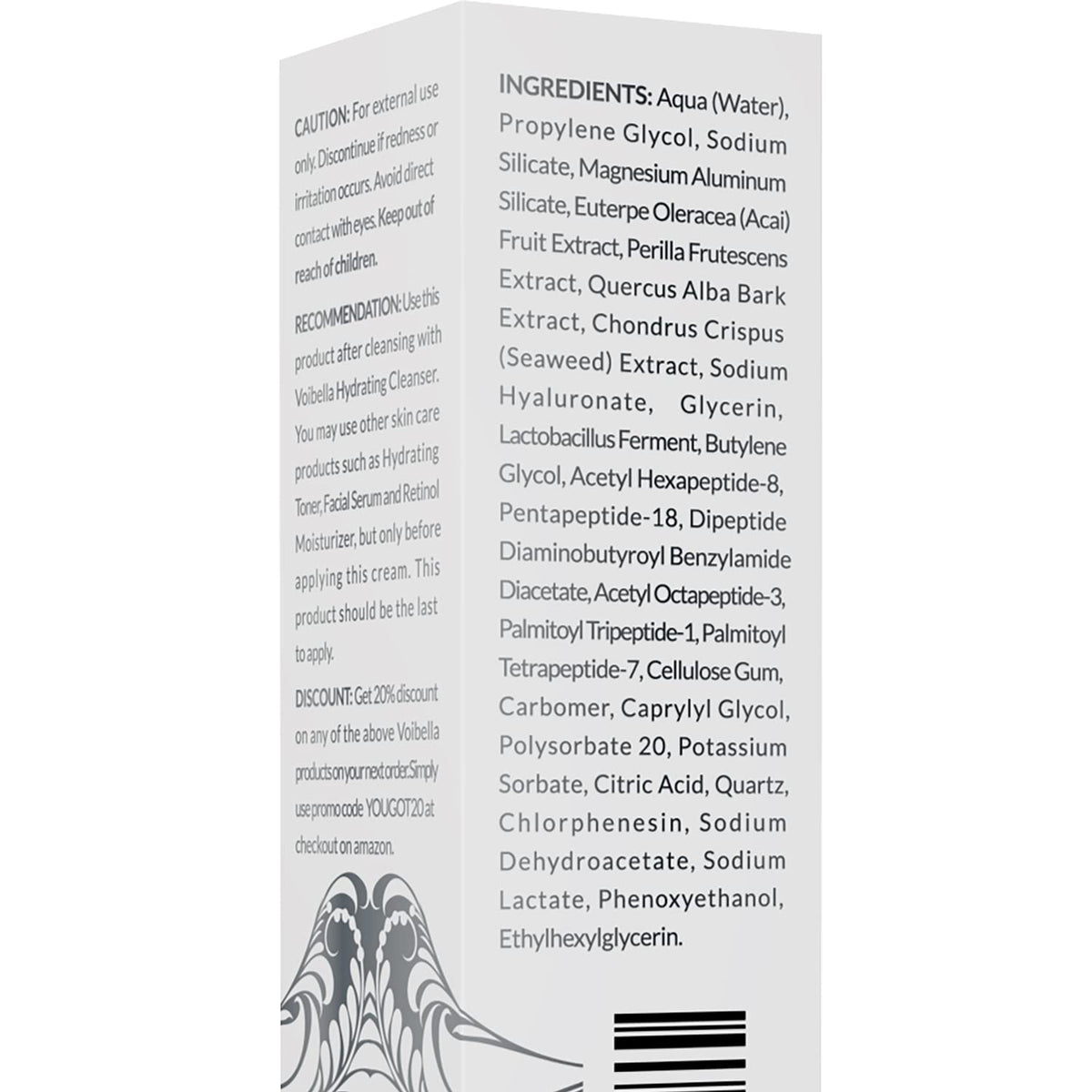 VOIBELLA BEAUTY jar beside makeup bag showing travel-friendly convenience