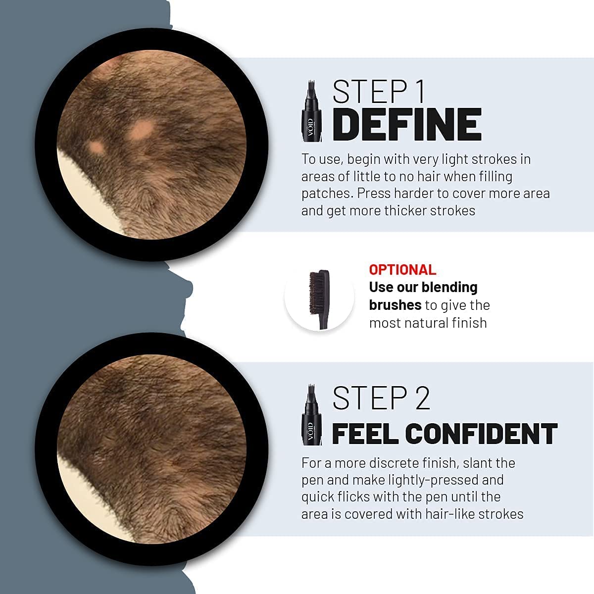 VOID Homme brush detail blending pigment for natural texture
