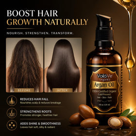 VoilaVe texture of argan oil on skin demonstrating quick absorption benefit