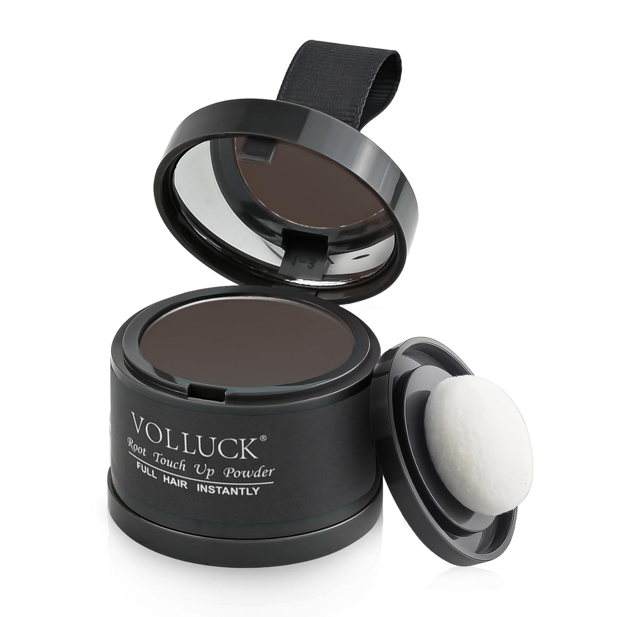 VOLLUCK compact front closed showing portable design and quick touch-up benefit