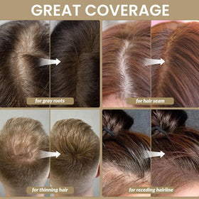 VOLLUCK open compact with mirror and applicator for on-the-go gray touch ups