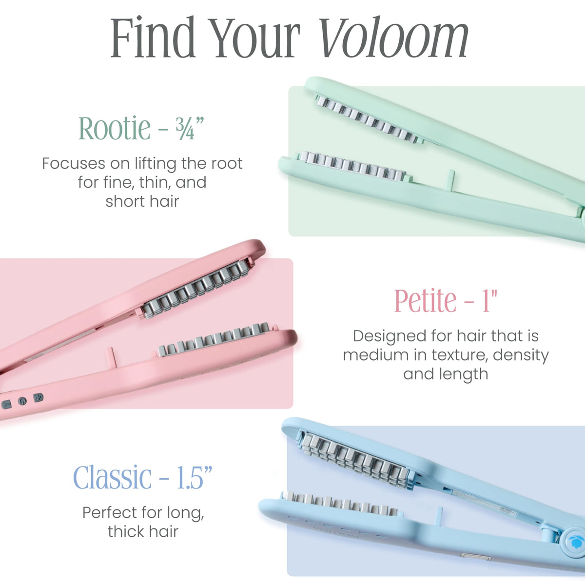 VOLOOM Petite beside heat-resistant case and LED display for safe storage