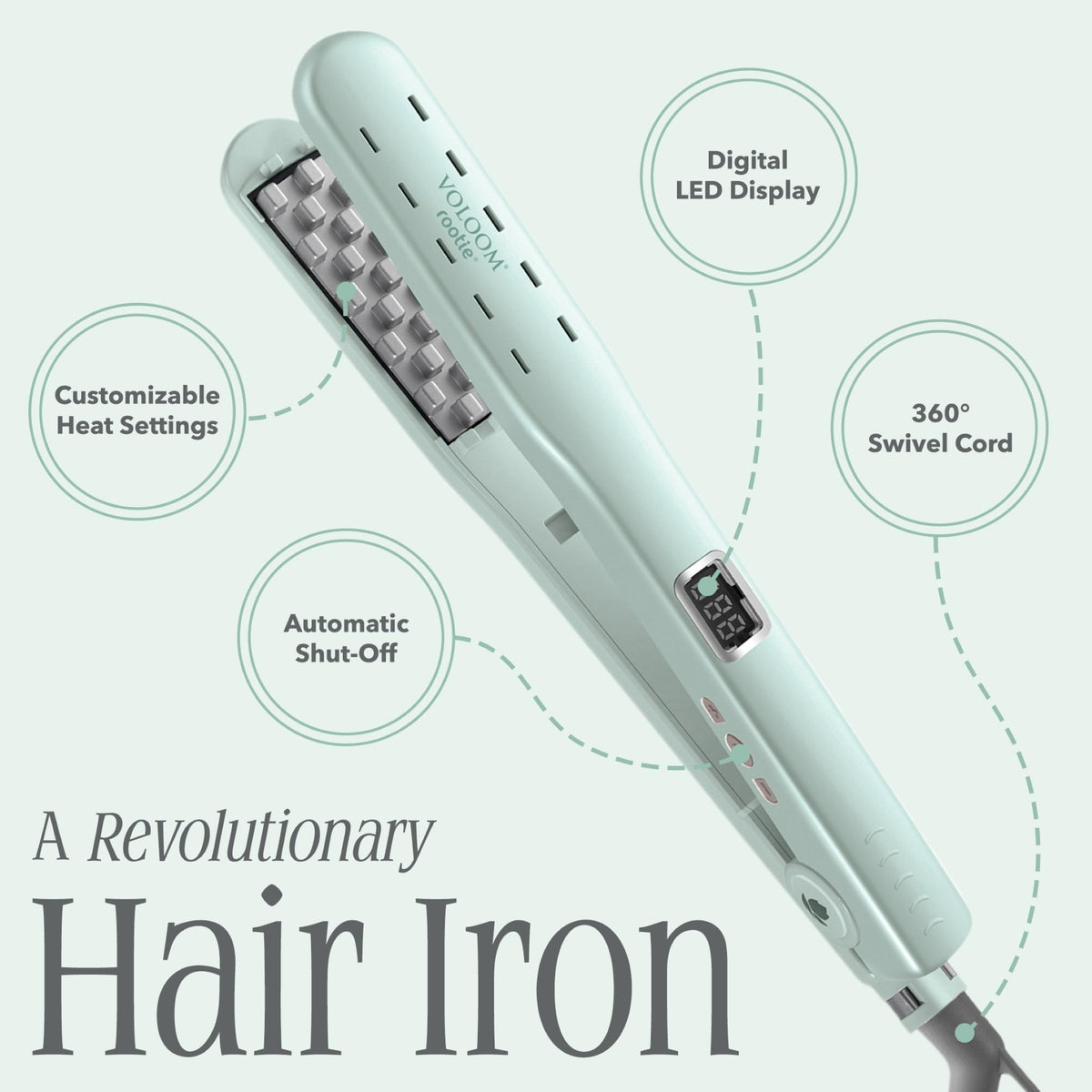 VOLOOM Rootie lifting roots on short hair to demonstrate visible volume and lasting lift benefit