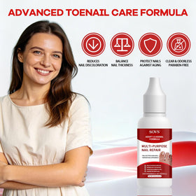 Close-up of Voltixyn formula on a toenail showing texture and fast absorption benefit