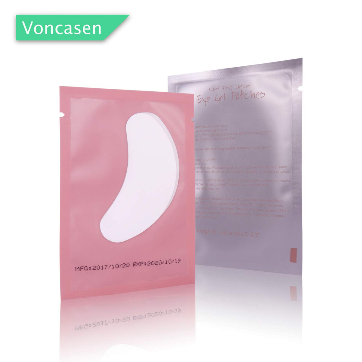 Voncasen single pair close-up displaying pad shape and easy application