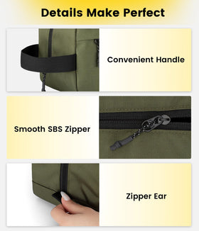 Vorspack handle and zipper detail highlighting sturdy carry and smooth access benefit