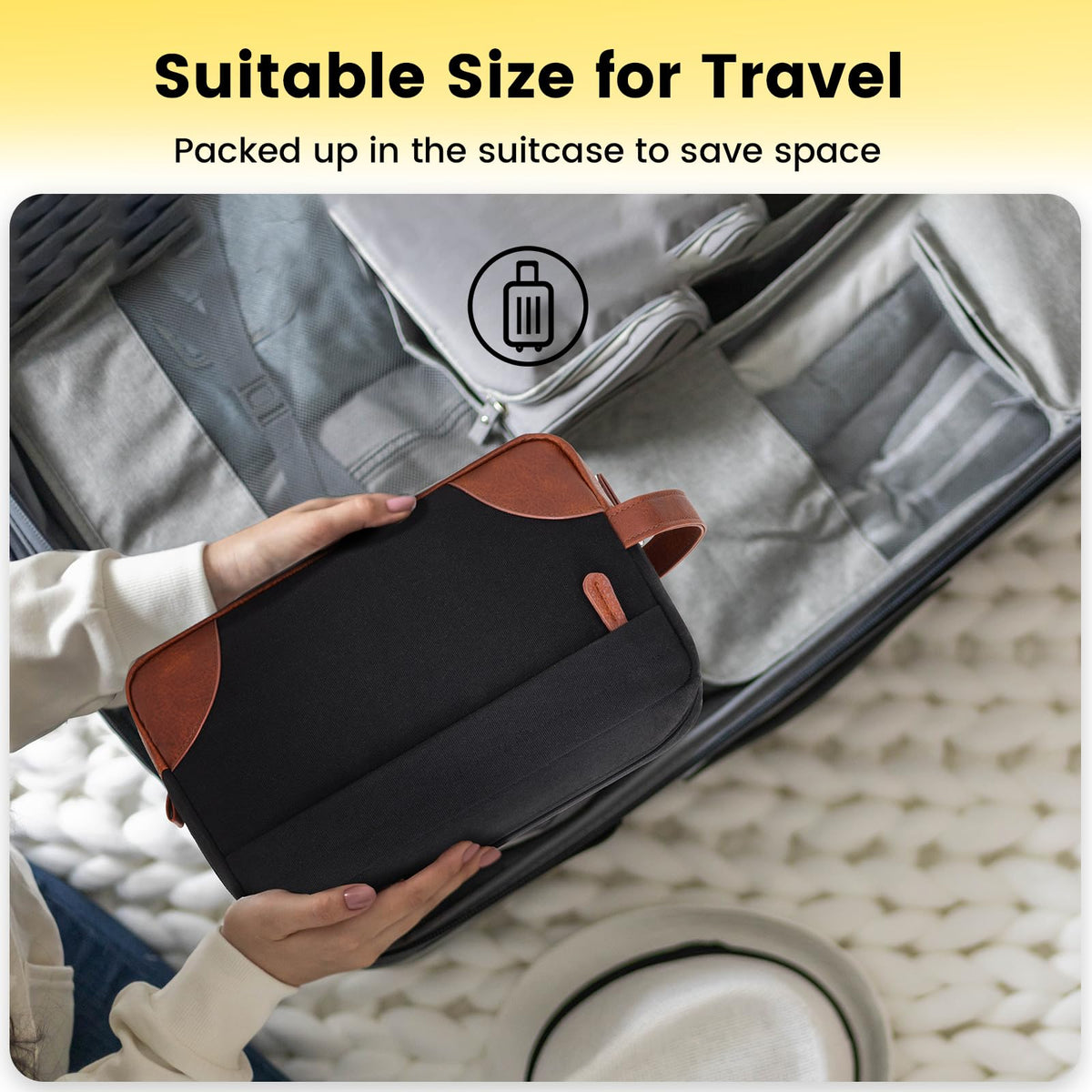 Vorspack packed in suitcase showing travel-ready convenience and style