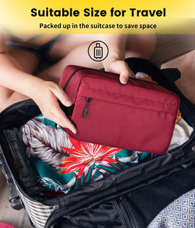 Vorspack lifestyle travel suitcase scene showing packed bag benefit: ready for trips